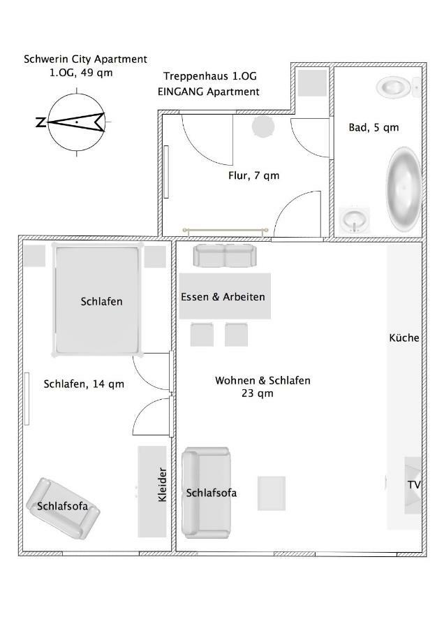 Schwerin City Apartment Dış mekan fotoğraf